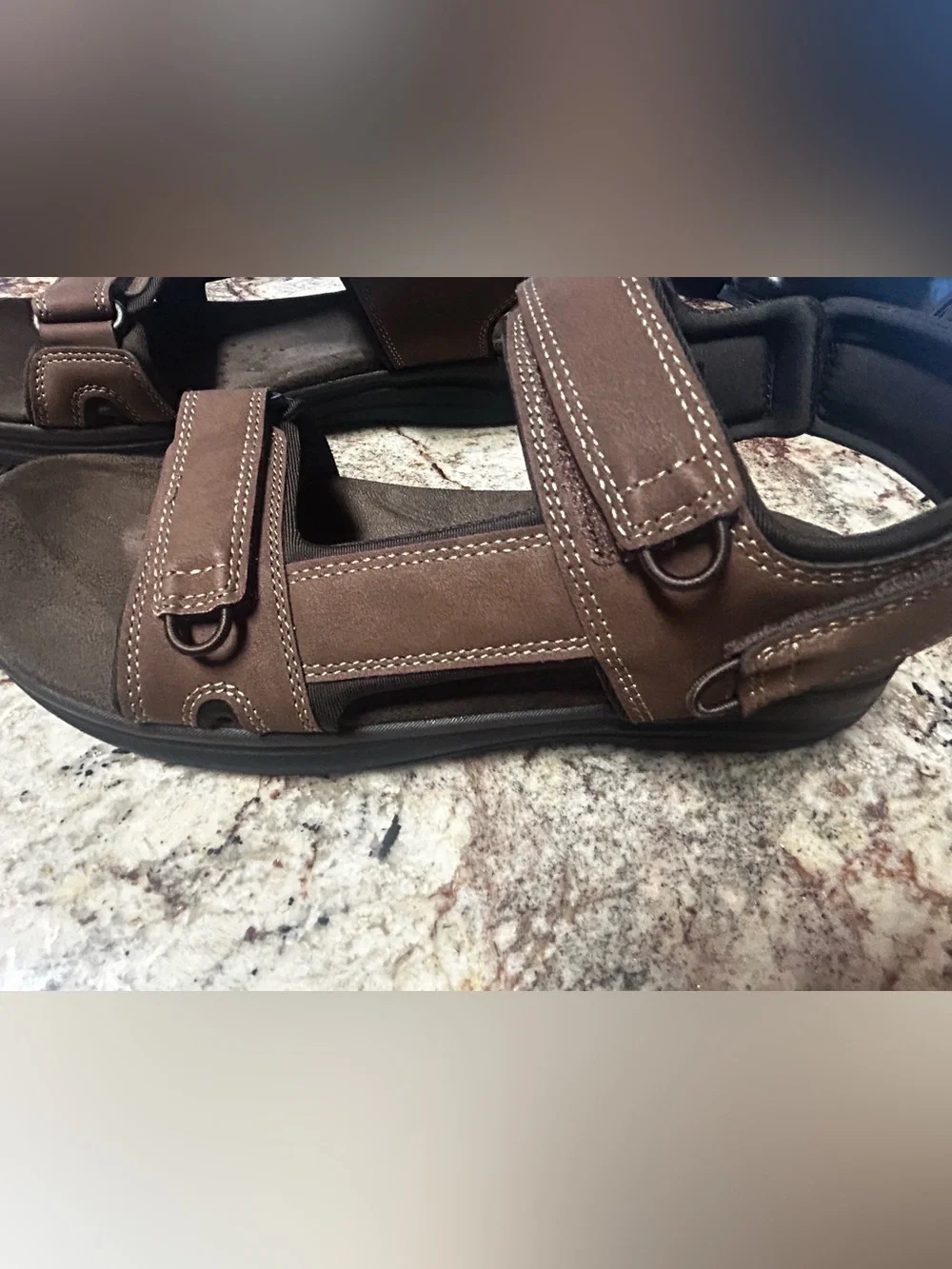 NEW Dockers Men's 11 Brown Adjustable Dual-Strap Supreme Comfort Sandals